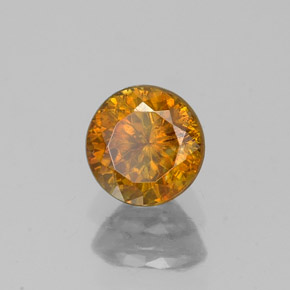 Esfalrita Dorado amarillo natural de 0.71 ct, Corte Redondo, VS-SI