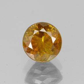 Esfalerita oro natural de 0,95 ct, corte redondo, SI