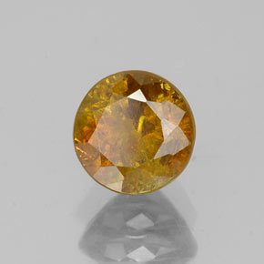 Esfalerita oro natural de 0,95 ct, corte redondo, SI