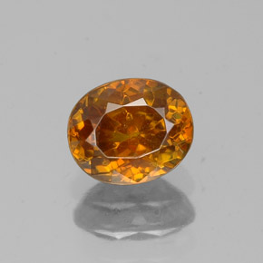 Esfalerita naranja natural de 0,81 ct, corte óvalo, VS-SI