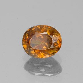 Esfalerita naranja natural de 0,81 ct, corte óvalo, VS-SI
