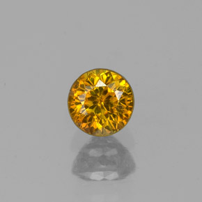 Esfalerita amarillo natural de 0,40 ct, corte redondo, VS-SI
