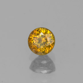 Esfalerita amarillo natural de 0,40 ct, corte redondo, VS-SI