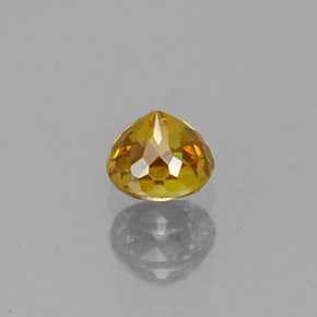 Esfalerita amarillo natural de 0,40 ct, corte redondo, VS-SI
