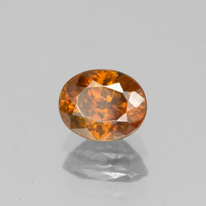 Esfalerita naranja natural de 1,08 ct, corte óvalo, SI