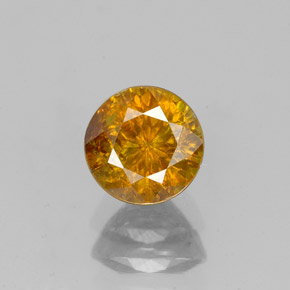 Esfalerita oro natural de 1,10 ct, corte redondo, SI