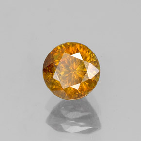 Esfalerita oro natural de 1,10 ct, corte redondo, SI