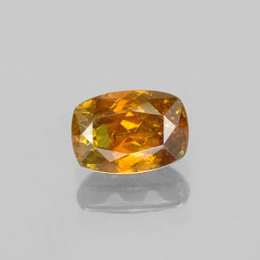 Esfalerita naranja natural de 0,88 ct, corte cojín, SI