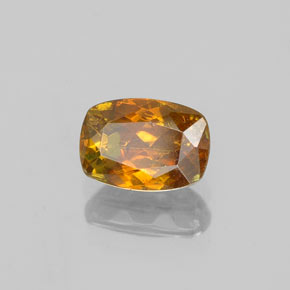 Esfalerita naranja natural de 0,88 ct, corte cojín, SI