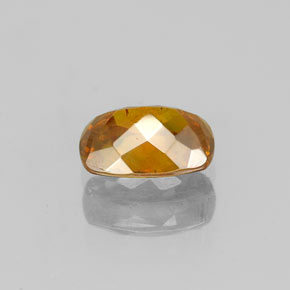 Esfalerita naranja natural de 0,88 ct, corte cojín, SI