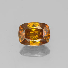 Esfalerita naranja natural de 0,98 ct, corte cojín, VS-SI