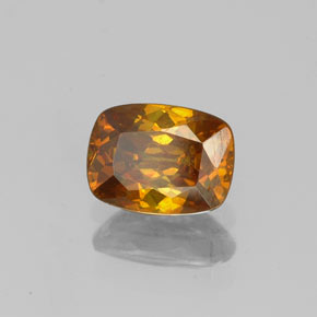 Esfalerita naranja natural de 0,98 ct, corte cojín, VS-SI