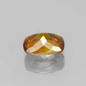 Esfalerita naranja natural de 0,98 ct, corte cojín, VS-SI