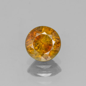 Esfalerita naranja natural de 1,01 ct, corte redondo, SI
