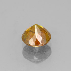 Esfalerita naranja natural de 1,01 ct, corte redondo, SI