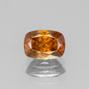Esfalerita naranja natural de 1,07 ct, corte cojín, SI