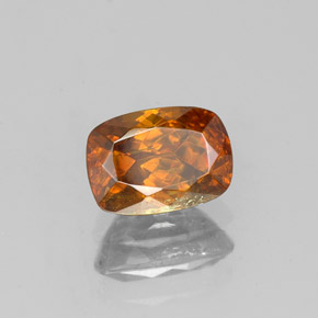 Esfalerita naranja natural de 1,07 ct, corte cojín, SI