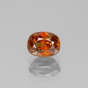 Esfalerita naranja natural de 1,01 ct, corte cojín, SI