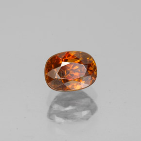 Esfalerita naranja natural de 1,01 ct, corte cojín, SI