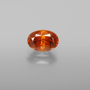 Esfalerita naranja natural de 0,93 ct, corte óvalo, VS-SI