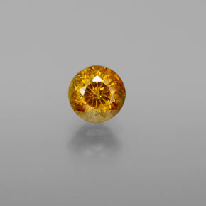 Esfalerita amarillo natural de 0,71 ct, corte redondo, VS-SI