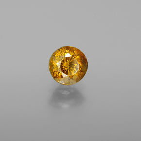 Esfalerita amarillo natural de 0,71 ct, corte redondo, VS-SI