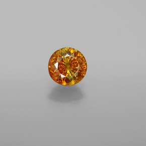 Esfalerita amarillo natural de 0,80 ct, corte redondo, VS-SI
