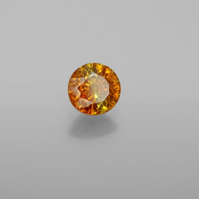 Esfalerita amarillo natural de 0,80 ct, corte redondo, VS-SI