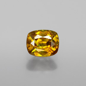 Esfalrita Dorado amarillo natural de 0.76 ct, Corte Cojín, VS-SI