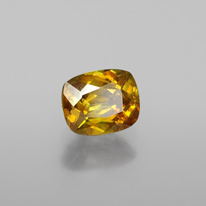 Esfalrita Dorado amarillo natural de 0.76 ct, Corte Cojín, VS-SI