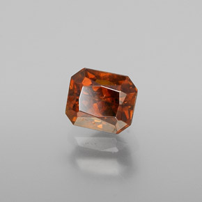 Esfalerita naranja natural de 0,85 ct, corte esmeralda, VS