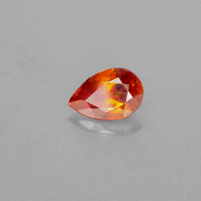 Esfalrita Naranja natural de 1.15 ct, En forma de pera, VS