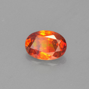 Esfalerita naranja natural de 1,22 ct, corte óvalo, VS