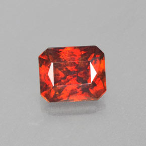 Esfalerita naranja natural de 1,85 ct, corte esmeralda, SI