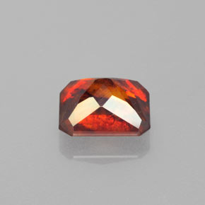 Esfalerita naranja natural de 1,85 ct, corte esmeralda, SI