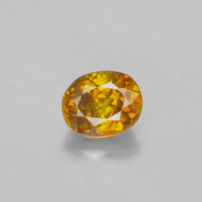 Esfalerita amarillo natural de 0,87 ct, corte óvalo, VS