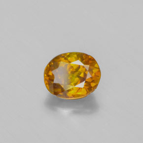Esfalerita amarillo natural de 0,87 ct, corte óvalo, VS