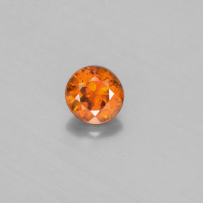 Esfalrita Naranja natural de 0.40 ct, Corte Redondo, VS