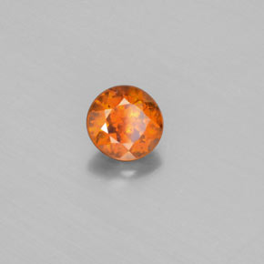 Esfalrita Naranja natural de 0.40 ct, Corte Redondo, VS
