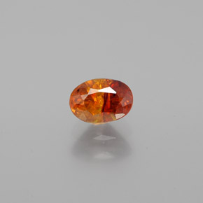 Esfalrita Naranja rojizo natural de 0.80 ct, Corte Óvalo, VS