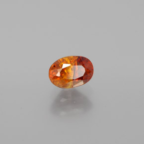 Esfalrita Naranja rojizo natural de 0.80 ct, Corte Óvalo, VS