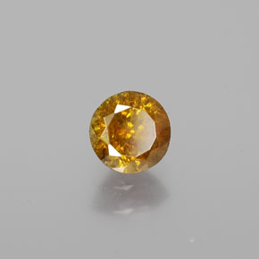 Esfalerita amarillo natural de 0,69 ct, corte redondo, VS