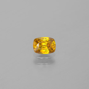 Esfalerita amarillo natural de 0,52 ct, corte cojín, VS