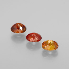Gemas de esfalerita naranja natural de  ct, corte óvalo, VS