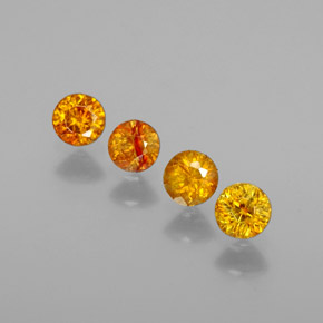 Gemas de Esfalrita Dorado amarillo natural de  ct, Corte Redondo, VS-SI