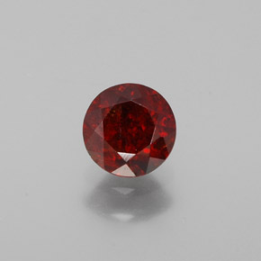 Esfalerita naranja natural de 0,84 ct, corte redondo, VS-SI