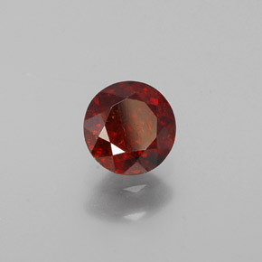 Esfalerita naranja natural de 0,84 ct, corte redondo, VS-SI