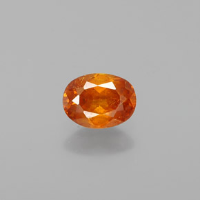 Esfalerita naranja natural de 0,73 ct, corte óvalo, VS