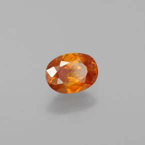Esfalerita naranja natural de 0,73 ct, corte óvalo, VS