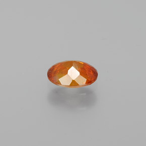 Esfalerita naranja natural de 0,73 ct, corte óvalo, VS